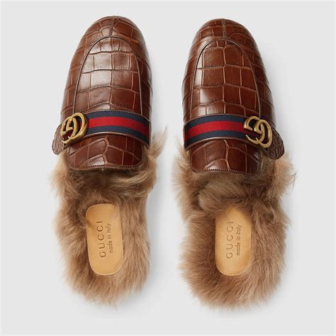 gucci slippers leather